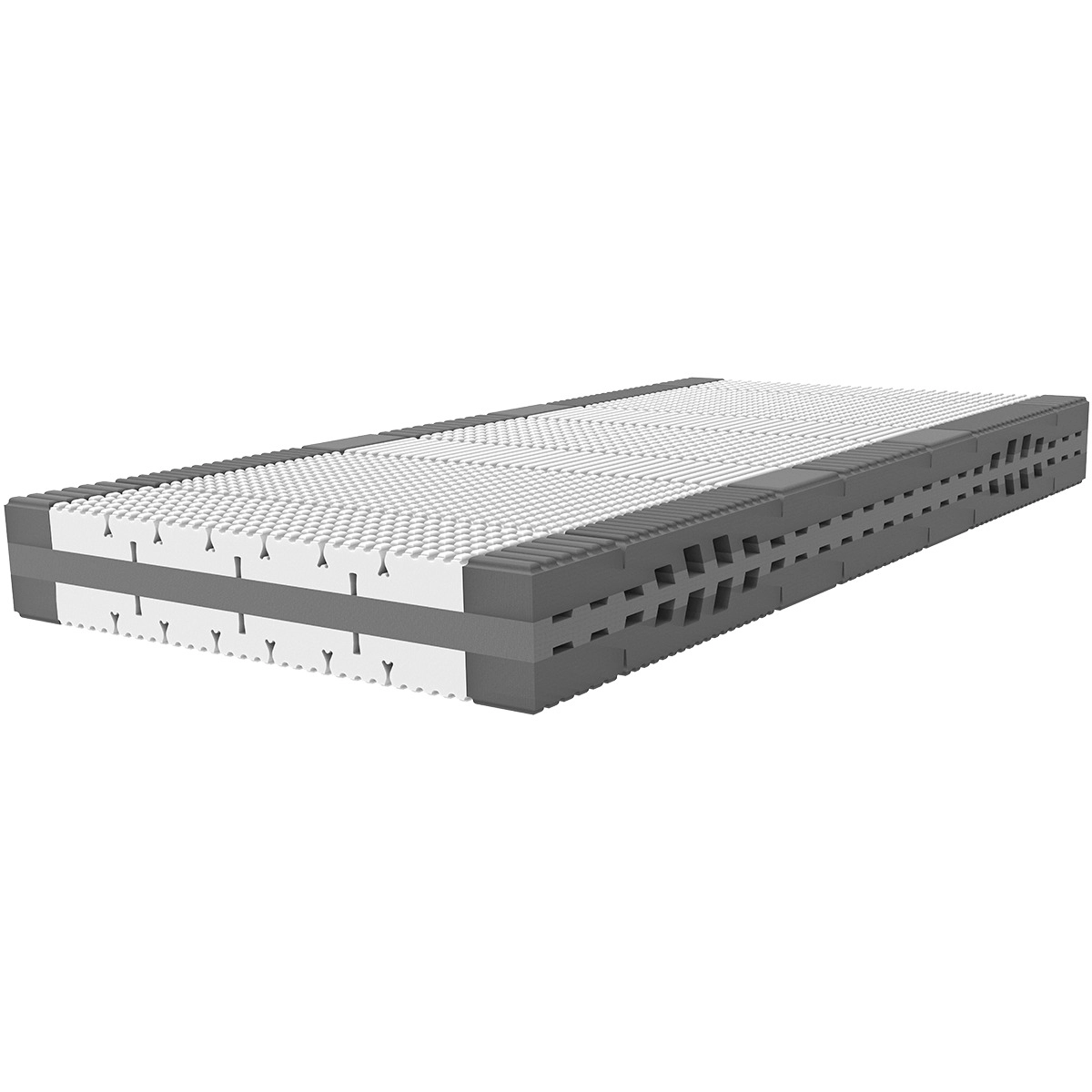 Matratzenkern der Lattoflex Matratze in 19cm Höhe mit festem Randbalken.