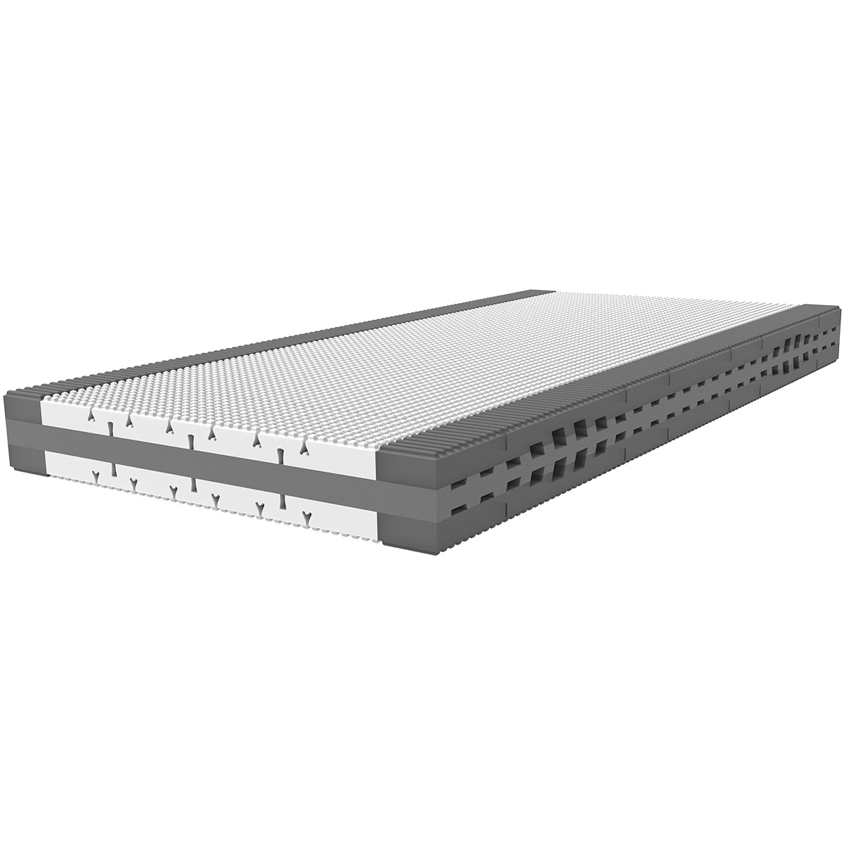 Matratzenkern der Lattoflex Matratze in 16cm Höhe mit festem Randbalken.