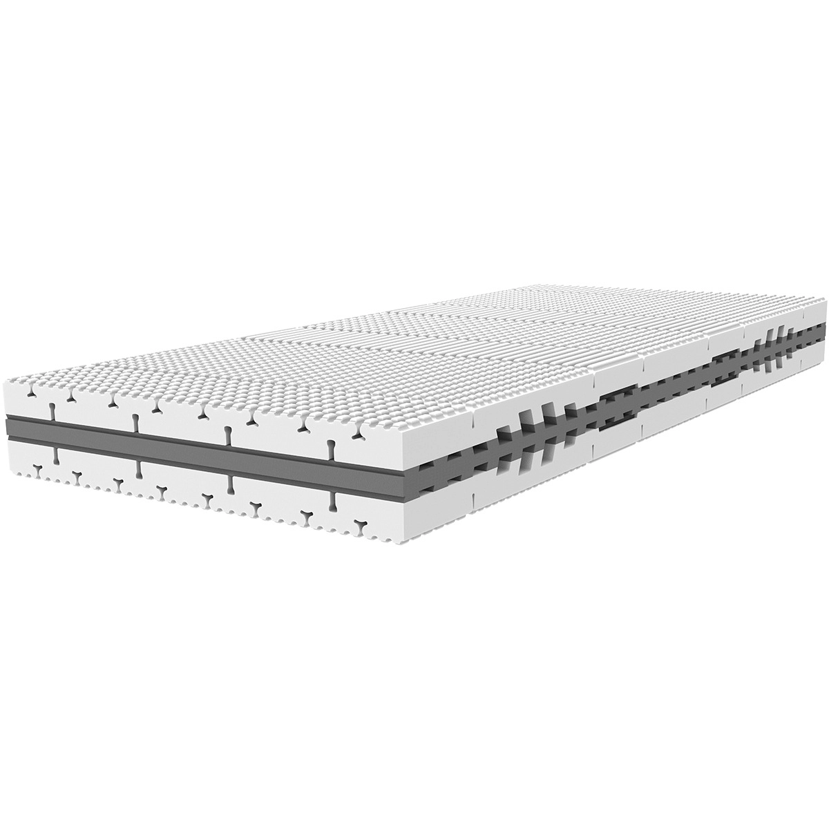 Matratzenkern der Lattoflex Matratze in 19cm Höhe.